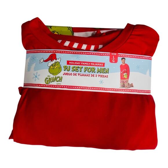 Brand New! Grinch Holiday Family Pajamas PJ Set for Men NWT Large - Picture 2 of 2